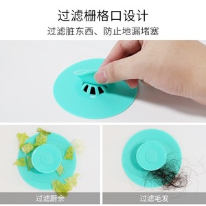 Round Floor Drain With Press Type Odor Proof Filter Silicone UFO Design For Kitchen And Bathroom - Product Image 5