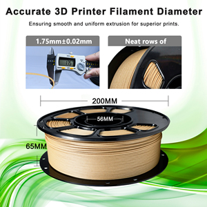 Filamento PLA+ de Madera de 1 kg al por Mayor para Impresora 3D, Filamento de Impresión 3D Industrial de Madera de Pera Amarilla sin Burbujas - Product Image 3