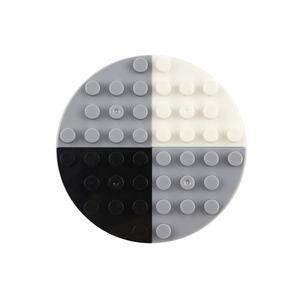 En toute sécurité ABS plastique No.30565 plaque coin rond 4X4 enfants bricolage accessoires jouet briques approvisionnement d'usine blocs de construction - Product Image 2