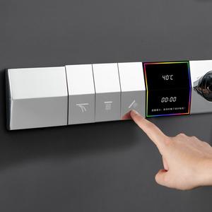 Ducha <span class=keywords><strong>de</strong></span> <span class=keywords><strong>cascada</strong></span> oculta <span class=keywords><strong>de</strong></span> latón Gris Bronce, pantalla Digital termoplástica, ducha <span class=keywords><strong>de</strong></span> aumento <span class=keywords><strong>de</strong></span> presión controlada por temperatura - Product Image 5