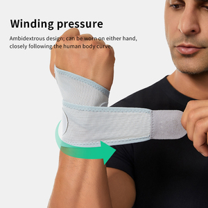 Wholesale Premium Adjustable Polyester Cotton Eco-friendly Badminton Sports Compression Stabilizer Wrist <b>Wrap</b> Braces Buckle - Product Image 2
