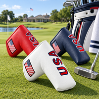 Housse de putter de golf personnalisée avec logo sur mesure, étui professionnel en cuir PU imperméable pour putter de golf, vente en gros OEM