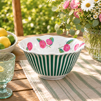 Service de table floral frais de style américain pour la décoration de mariages, les organisateurs d'événements, collection de présentation de vaisselle personnalisée OEM ODM