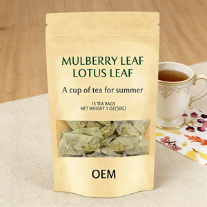 ชาสมุนไพรใบหม่อนใบบัว OEM สำหรับฤดูร้อน 15 ซองชา 30 กรัม สดชื่น เบาบาง - Product Image 5