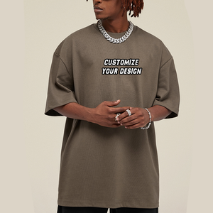 Wholesale Custom <b>Men's</b> Acid Washed Vintage T-<b>Shirt</b> Heavyweight 250gsm Drop Shoulder Blank Oversize 100% Cotton Streetwear - Product Image 1