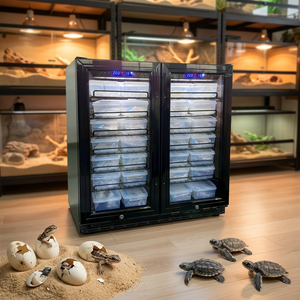 Incubateur pour reptiles à 12 plateaux et deux portes, température précise PID 0,1 degré, pour l'éclosion sécurisée des œufs de serpent et de lézard - Product Image 1