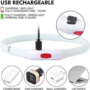 2024 <b>Dog</b> Accessories Waterproof Pet Flashing <b>Light</b> up <b>Dog</b> <b>Collar</b> USB Rechargeable Night Safety Luminous Glowing Led <b>Dog</b> <b>Collar</b> - Product Image 5