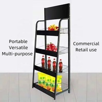 Présentoir sur pied en fil métallique personnalisé pour magasin de détail, idéal pour le pain, les snacks, les bonbons, les chips, les conserves et les produits alimentaires.