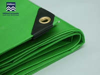 Rouleau de bâche en poly tissé double vert MILLION, résistant aux déchirures, imperméable, pour abri de véhicules agricoles