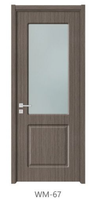 Porte intérieure en PVC imperméable et résistante à l'humidité pour la maison, l'hôtel et la salle de bain