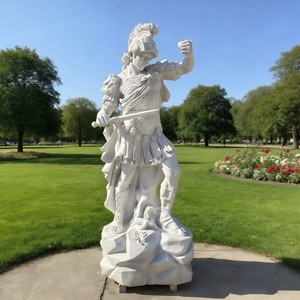 Estatua Decorativa de Jardín de Mujer Europea en Mármol Blanco Tallada a Mano con Diseño Personalizado, Hermosa Figura de Ángel Femenino - Product Image 4