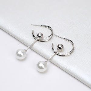 Boucles d'oreilles en argent S925, pentagramme de la comète, pour femme, polyvalentes, 5-7 perles, demi-finies, accessoires personnalisés - Product Image 2