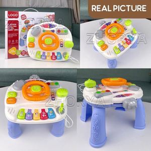 Mesa de Actividades Multifuncional para Bebés Zhorya, Juguete Educativo Temprano con Volante de Dibujos Animados para Niños Pequeños - Product Image 5