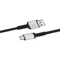 USB-A kabel isi daya cepat, kabel Data USB tipe-c kepang untuk ponsel, kamera, komputer, Transfer Data