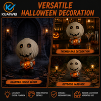 Statue en résine KW Brand 2026 Fantôme Lumineux Effrayant – Figurine d'Halloween Horreur pour Décoration de Table de Fête ou Maison Hantée, Étanche