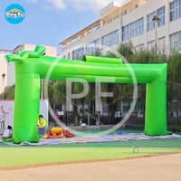 Porte publicitaire gonflable promotionnelle Décor imprimé personnalisé Arc de fleurs gonflable Arche arc-en-ciel gonflable pour événements