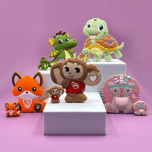 Anneau de dentition d'allaitement animal dessin animé en gros sans BPA jouet de dentition en silicone pour nouveau-né santé bébé forme animale - Product Image 2