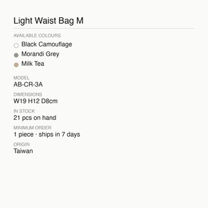 Sac banane KEIRYO Light M 19x12cm Unisexe En stock Taïwan - Product Image 5