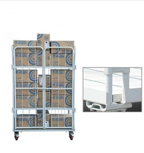 Тележка складская промышленная <span class=keywords><strong>Uni</strong></span>-Silent 500 кг, усиленная стальная платформенная, складная, для логистики, модель RC8617-B - Product Image 4