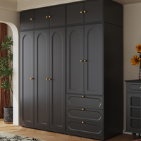 Armoire de chambre à coucher de haute qualité, armoire écologique, design d'armoire, armoire économique, luxe léger, armoire de rangement, armoire noire