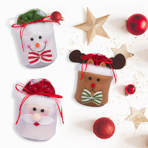 Set de Muñecos de Papá Noel para Navidad, 15cm, Decoración <span class=keywords><strong>Navideña</strong></span>, Bolsa de Manzanas <span class=keywords><strong>Navideña</strong></span>, Colgante de Caramelo, Regalo Festivo para Interiores, Muñeco de Nieve - Product Image 6