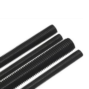 Vis de fixation métrique M14x400mm, grade 10.9, zinguée, finition noire, haute résistance, entièrement filetée - Product Image 1