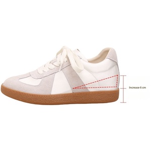 Scarpe Casual da Donna in Vera Pelle con Plateau, Traspiranti e Versatili, <span class=keywords><strong>Sneakers</strong></span> <span class=keywords><strong>Bianche</strong></span> Agon, Nuova Collezione Primavera 2026 - Product Image 1