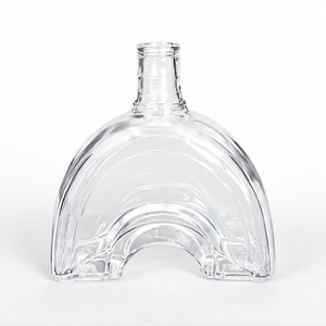 Distributeur de bouteille de vin 750ML bouteille de vin en verre <span class=keywords><strong>cristal</strong></span> clair forme arquée bouteilles en verre transparent - Product Image 4
