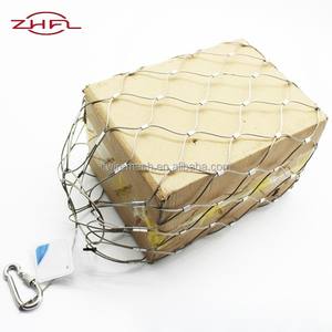 High Tensile Strength Stainless Steel 304 Woven Cable Rope Mesh Bag for Searchlight <b>Fall</b> <b>Protection</b> and Cargo Net - Product Image 1