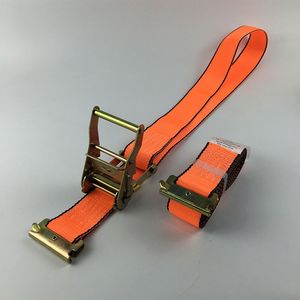 Sangle d'arrimage à cliquet E-Track de <span class=keywords><strong>2</strong></span> po la plus vendue pour le transport efficace de voitures et de marchandises, avec sangle en polyester et crochets métalliques pour transporteur - Product Image 3