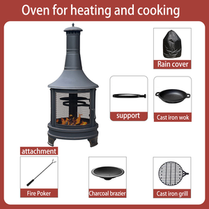 Brasero Multifuncional <span class=keywords><strong>para</strong></span> Jardín, Patio y Exteriores, <span class=keywords><strong>para</strong></span> Fogatas, <span class=keywords><strong>Barbacoas</strong></span> y Cocción, que Brinda Calor - Product Image 6