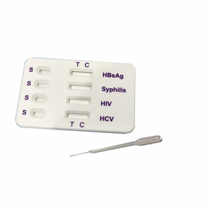 Набор для тестирования крови на ВИЧ, HCV, HbsAg, сифилис, комбинированная кассета, диагностический быстрый тест, медицинское использование