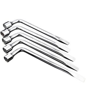 Llave de Neumáticos Tipo L de 17 mm - 21 mm, Llave de Doble Extremo con Cabeza Plana de 21 mm, Herramienta para Quitar y Cambiar Neumáticos - Product Image 1
