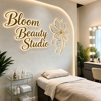 Enseigne lumineuse LED 3D personnalisée en métal, rétroéclairée, découpée au laser, en relief, pour salon de beauté, cabinet dentaire, devanture de magasin, mur