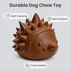 Jouet pour chien Super Chewer personnalisé en caoutchouc naturel, texture ondulée et rebondissante, jouet durable pour chiens agressifs - Product Image 4
