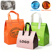Sacs de livraison de repas isothermes personnalisables avec logo, en non-tissé, avec poignées, en aluminium, sacs isothermes pour plats à emporter, sacs de livraison pour restaurants