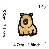 Nouveau bricolage fer sur des patchs de vêtements auto-adhésifs patchs de broderie de série Capybara de dessin animé brodés personnalisés