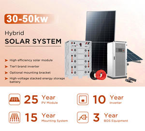 30Kw 50kw 100kw 200kw 300kw 500kw système d'énergie solaire hybride système de montage de stockage d'énergie 50kw système de panneau solaire commercial - Product Image 6