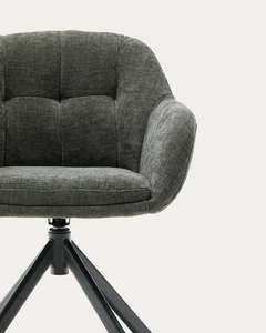 <span class=keywords><strong>Fauteuil</strong></span> de <span class=keywords><strong>salle</strong></span> <span class=keywords><strong>à</strong></span> <span class=keywords><strong>manger</strong></span> de designer moderne pivotant <span class=keywords><strong>à</strong></span> 360 degrés chaise en tissu de luxe pour café et restaurant - Product Image 2