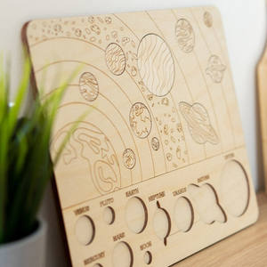 Science <span class=keywords><strong>Astronomie</strong></span> Jeu D'apprentissage Système Solaire Modèle Correspondant Bois Puzzle Espace Planète Éducatif En Bois <span class=keywords><strong>Montessori</strong></span> Jouet - Product Image 4
