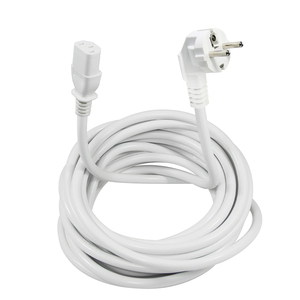 Cable de Alimentación con Enchufe Schuko Europeo en Ángulo, IEC C13, Diseño que Ahorra Espacio, Cable de Repuesto Corto para Monitor de Computadora de Escritorio - Product Image 2