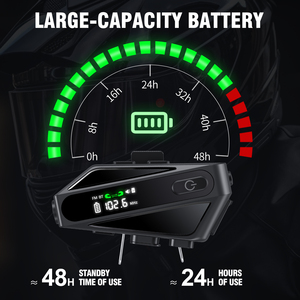Casque de moto C6 avec écouteurs Bluetooth, radio FM, lumière LED, interphone <span class=keywords><strong>sans</strong></span> <span class=keywords><strong>fil</strong></span> 520M, étanche IPX6, casque <span class=keywords><strong>sans</strong></span> <span class=keywords><strong>fil</strong></span> - Product Image 3