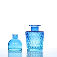Bouteilles en verre pour diffuseur de parfum, forme ronde transparente, 170 ml, avec bouchon en liège et logo personnalisé imprimé à l'écran