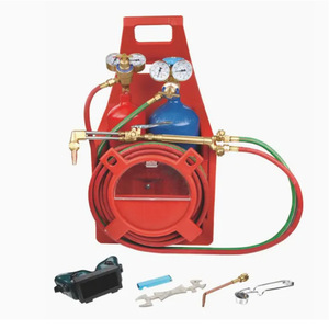 Kit de soldadura y corte portátil Oxy Ace con regulador, tanque y manguera para trabajos en metal - Product Image 2