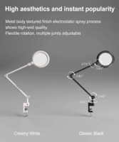 Lampe de bureau LED avec contrôle tactile 95CRI pour gradation et couleur, design contemporain en métal pliable, compatible AC, pour salon, bureau et salle d'étude