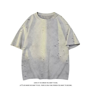 2025 Trending Vintage Washed Oversized 100% Cotton T-Shirt for <strong>Men</strong> Distressed <strong>Animal</strong> Print Y2K Retro Loose Fit Breathable Summer - Product Image 4