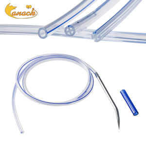 Canack suministro médico ozono desinfectante transparente clase <span class=keywords><strong>II</strong></span> 100mL CE certificado silicona redondo estriado tubo de drenaje de heridas - Product Image 2