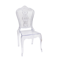 Offre Spéciale chaise de bar à dossier carré chaises en résine transparente pour restaurant et mariage événements de fête d'hôtel de haute qualité une pièce assemblée