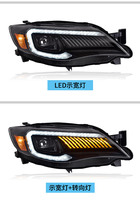 Faros Delanteros LED para Subaru WRX STI 2008 2009 2010 2011 2012 2013 2014, Faros Impreza con Luces de Circulación Diurna y Señal de Giro