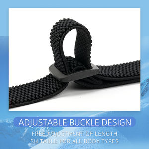 Arnés de esquí 3,8 cm de ancho X-Back con 4 Cierres de pinza de plástico Pantalones elásticos ajustables Tirantes-Tirantes negros - Product Image 5